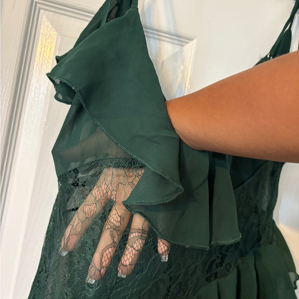 Green Ruffled Dress - Picture 5 of 9